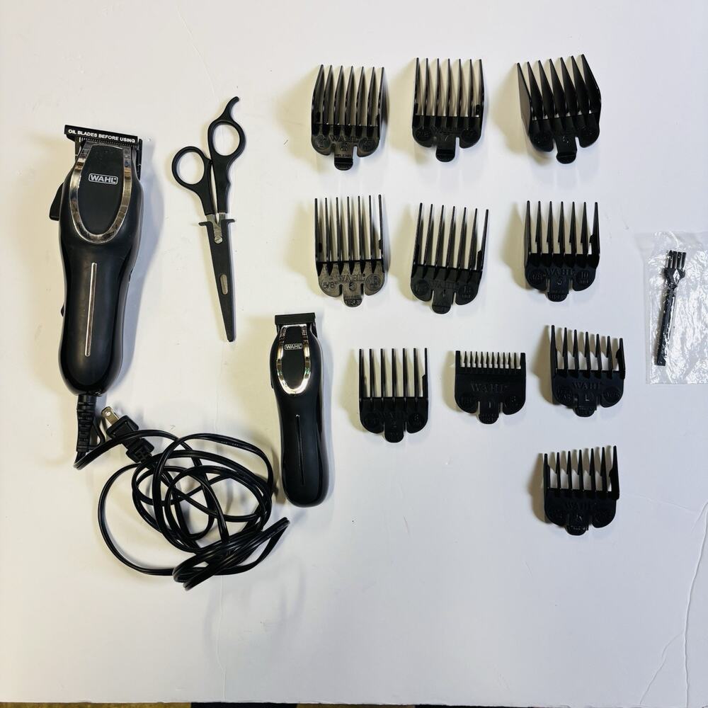 Wahl HairCut Combo Haircutting Kit - 14 Pieces. Clean! Works. Tested.